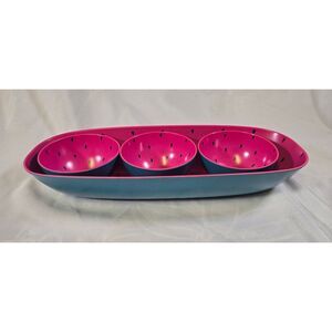 Watermelon Pattern Mainstays Melamine Condiment Serveware Bowl Set
